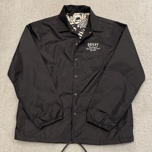 Birdwell Beach Britches Coach's Jacket Mens M Floral Lined Windbreaker Logo